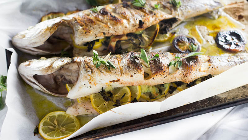 Greek Whole Roasted Branzino photo